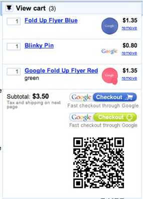 Google Checkout on an Android phone
